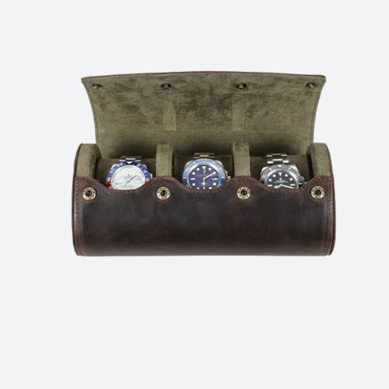 Étui pour montre de Voyage Cuir Vintage
