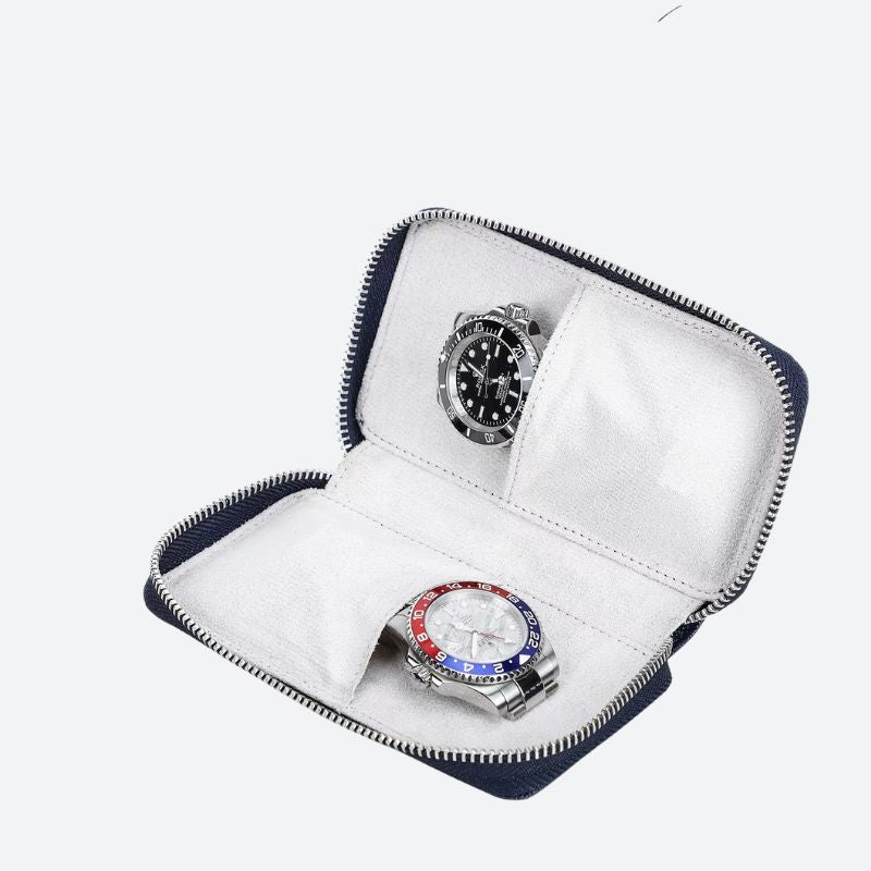 Étui pour montre de voyage Cuir 2 Compartiments