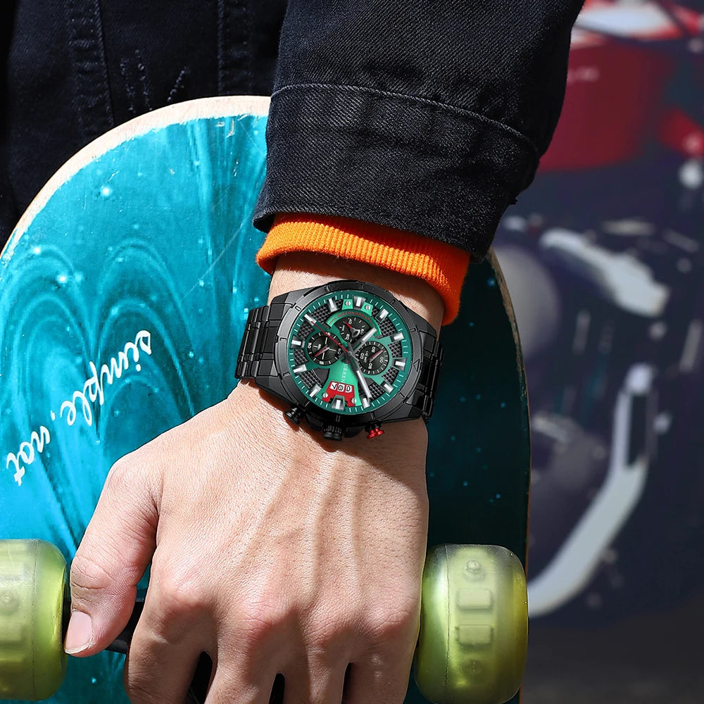Montre Sport Chronographe Style Racing
