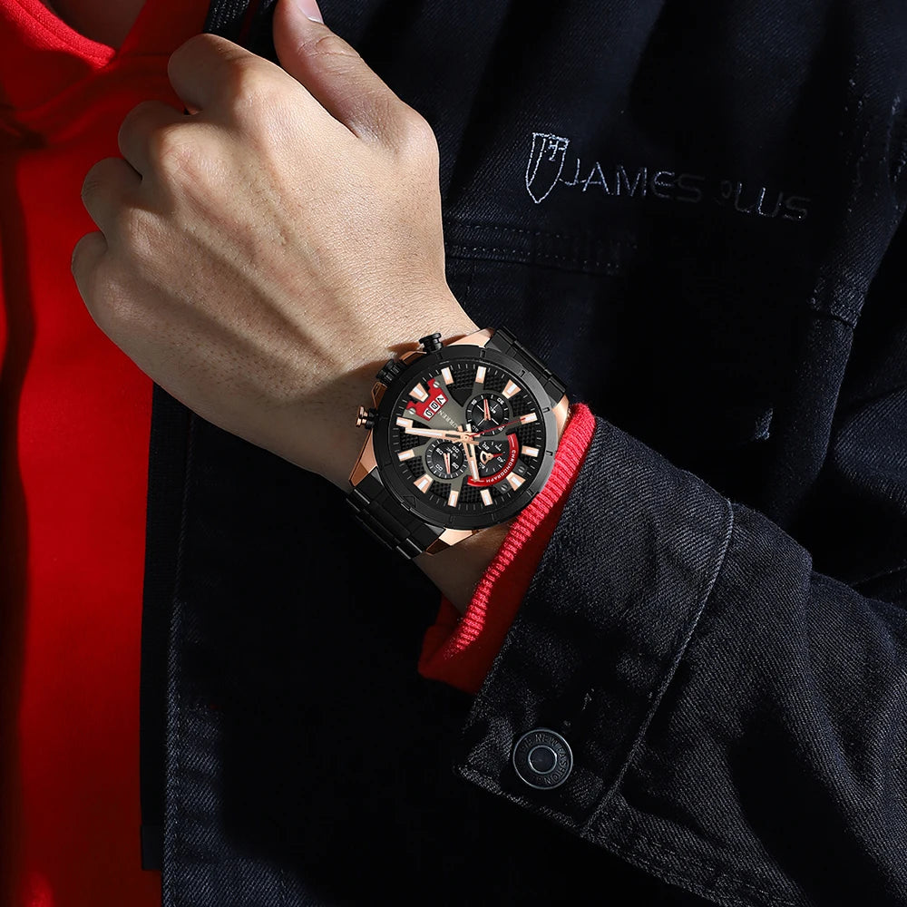 Montre Sport Chronographe Style Racing