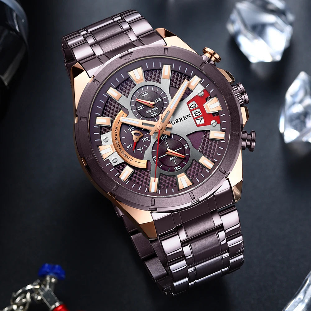 Montre Sport Chronographe Style Racing