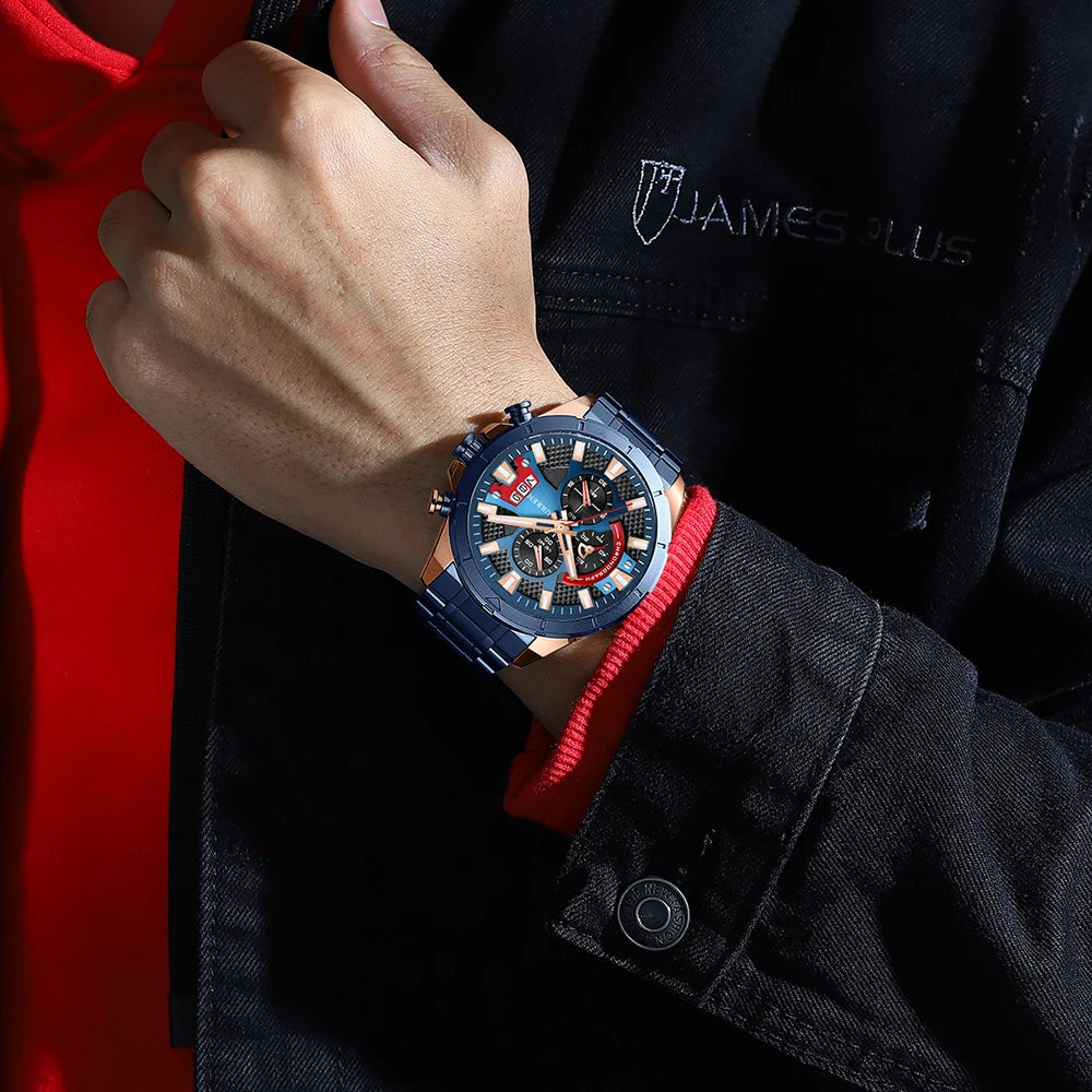 Montre Sport Chronographe Style Racing