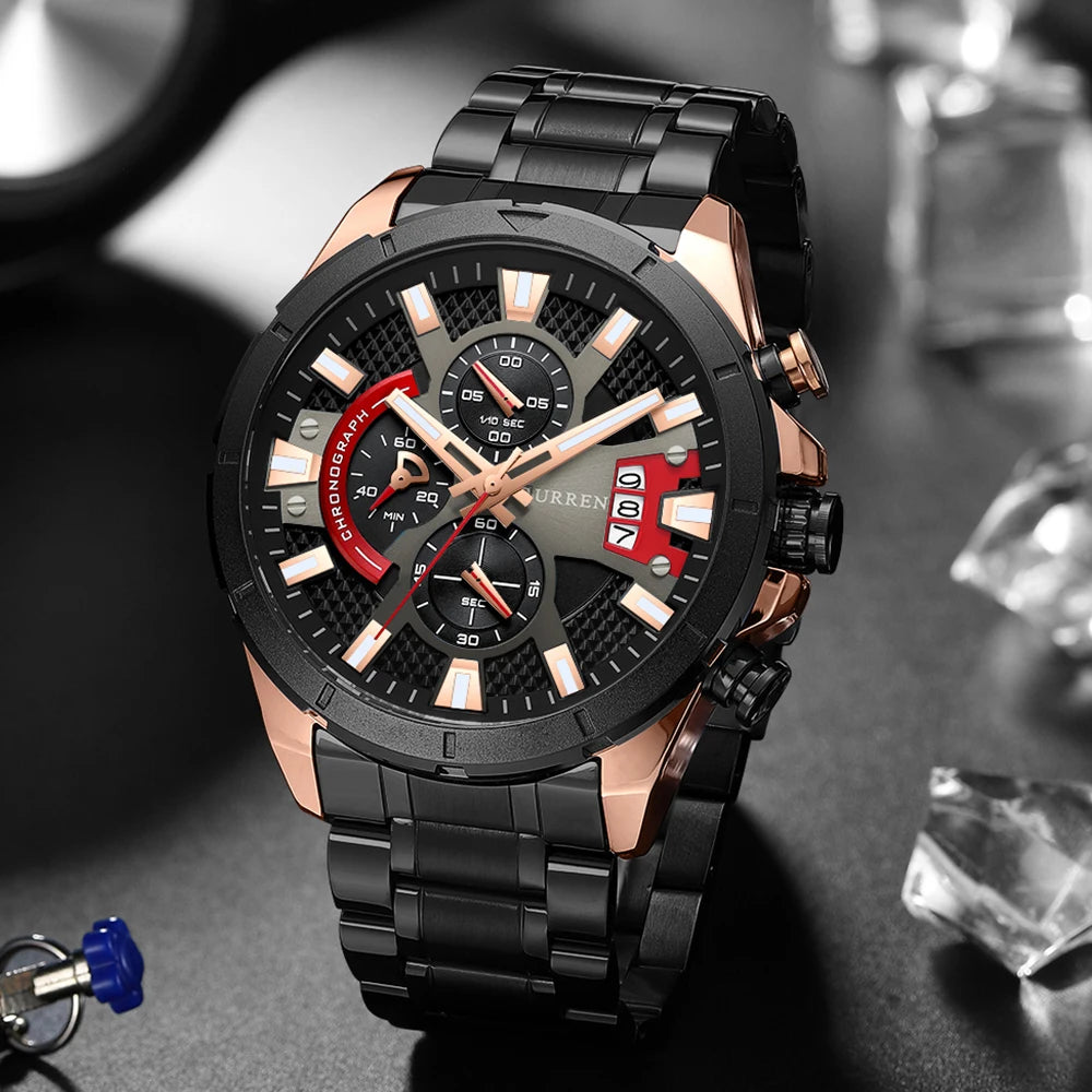Montre Sport Chronographe Style Racing