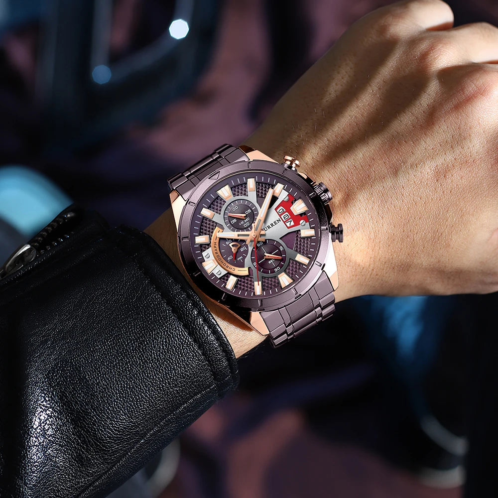 Montre Sport Chronographe Style Racing