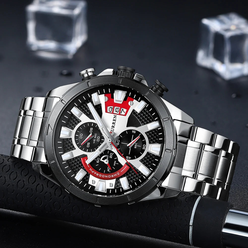 Montre Sport Chronographe Style Racing