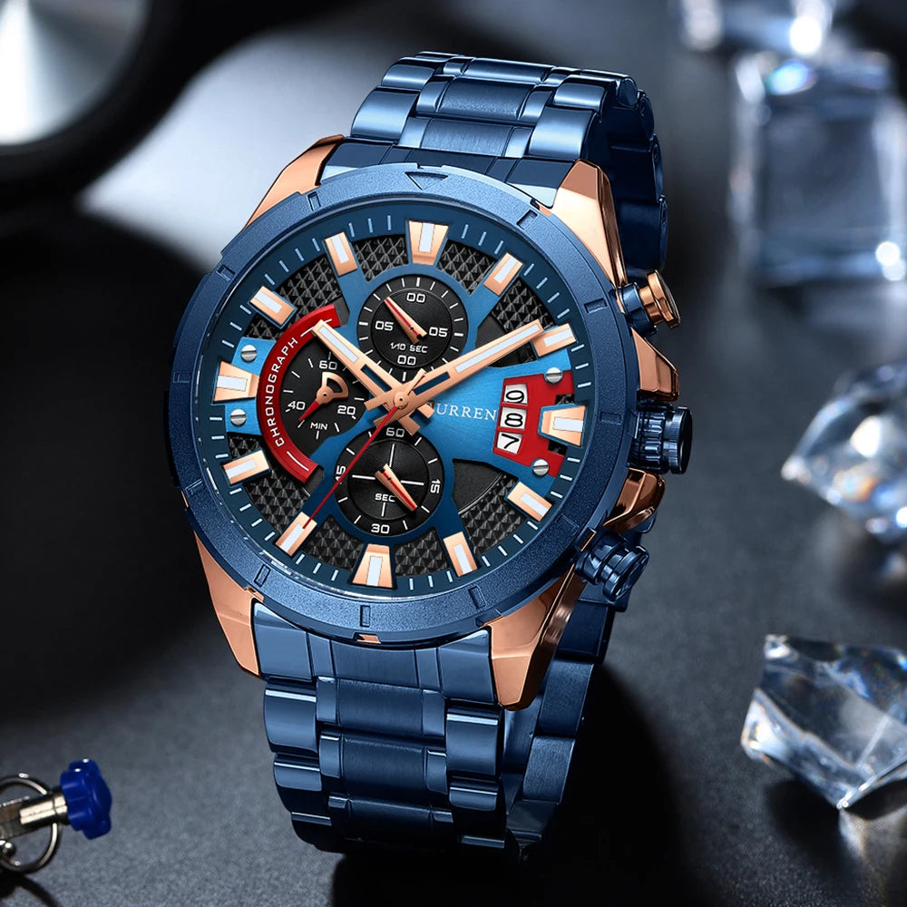 Montre Sport Chronographe Style Racing