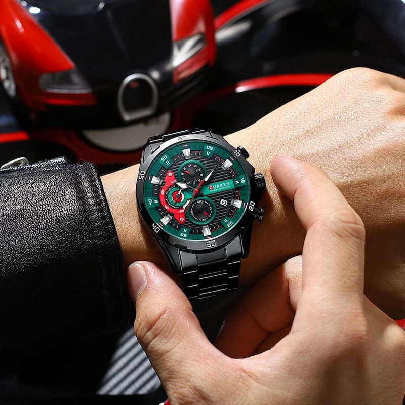 Montre Chronographe Homme Design Sport Multifonction