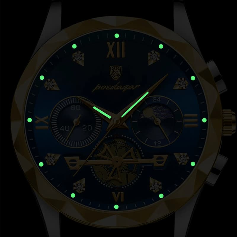Montre Chronographe Homme Quartz Luxe Multifonction