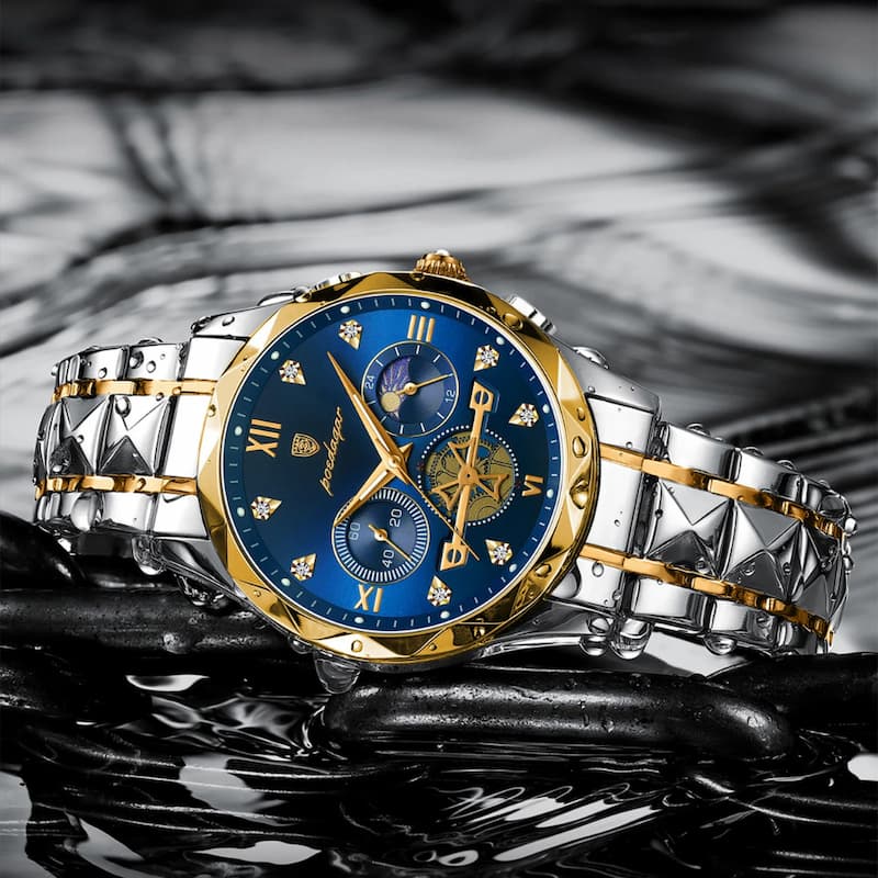 Montre Chronographe Homme Quartz Luxe Multifonction
