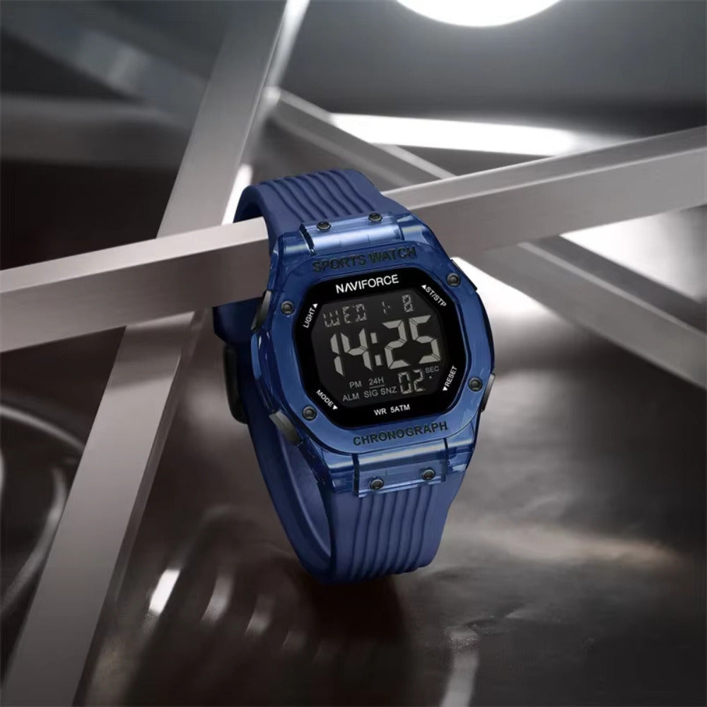 Montre Digitale Homme, Chronographe et Double Affichage