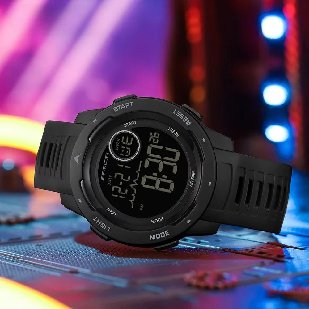 Montre Digitale Homme Sport, Bracelet Silicone
