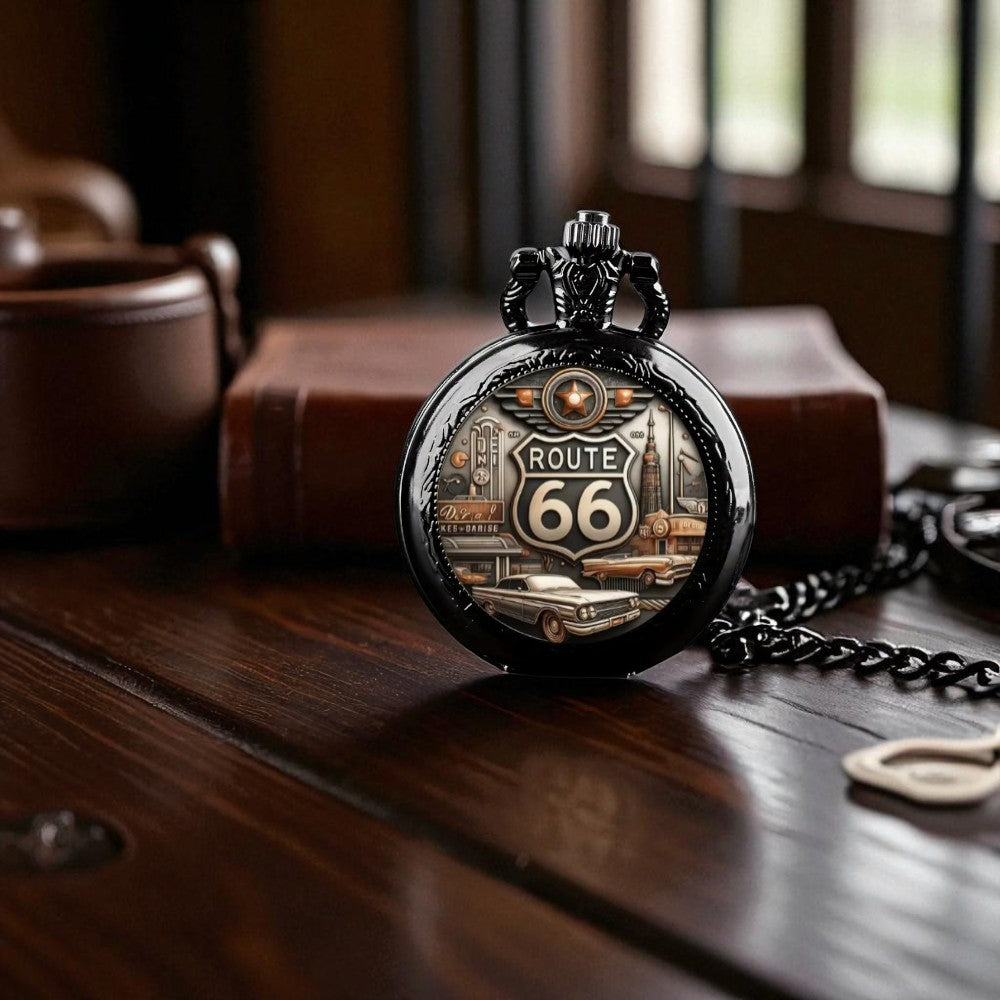 Montre à Gousset Homme Route 66, Vintage Américain