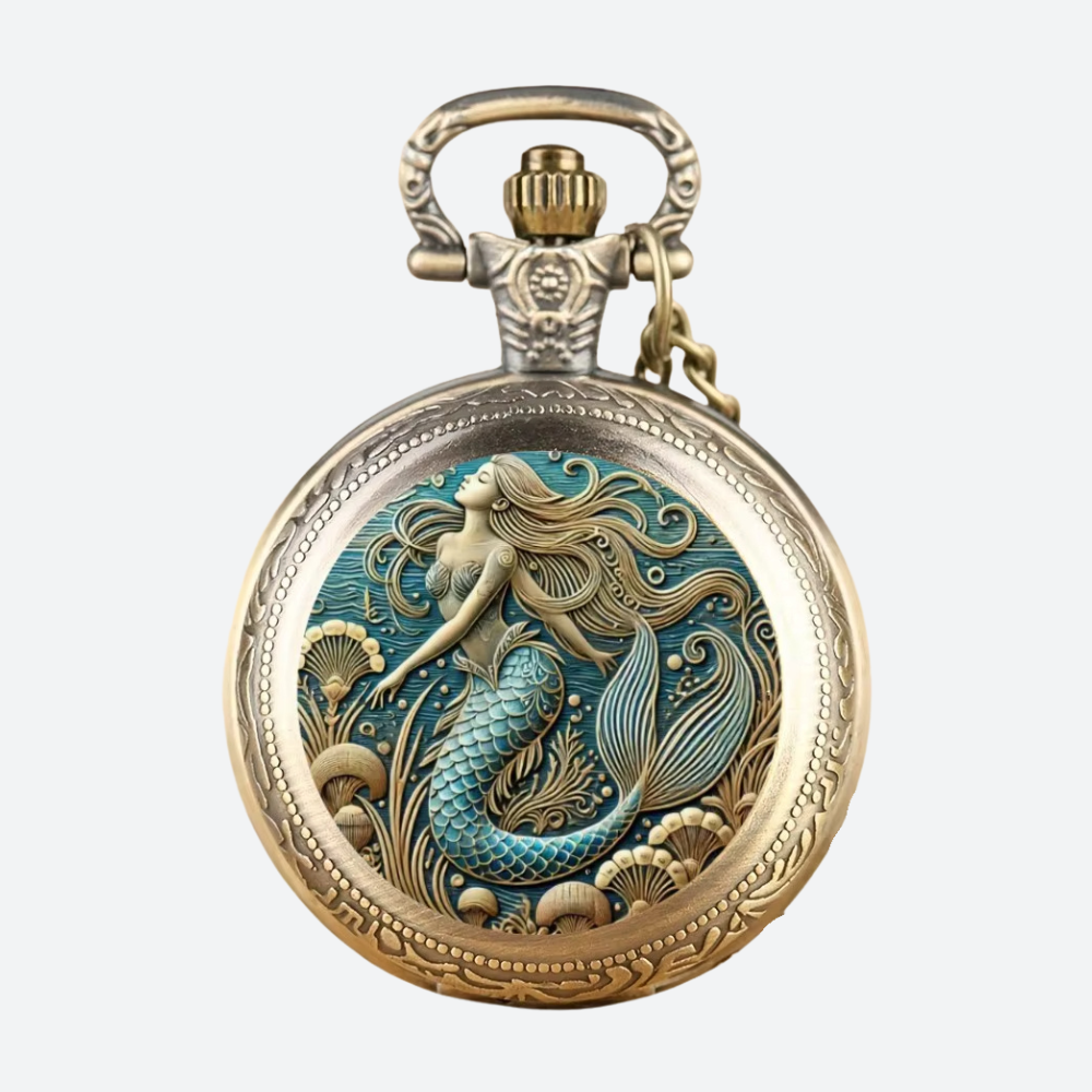 Montre à Gousset Homme Vintage Sirène Bronze