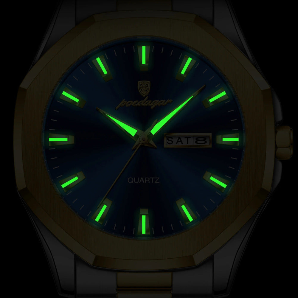 Montre Homme Acier Bicolore Quartz, Jour/Date