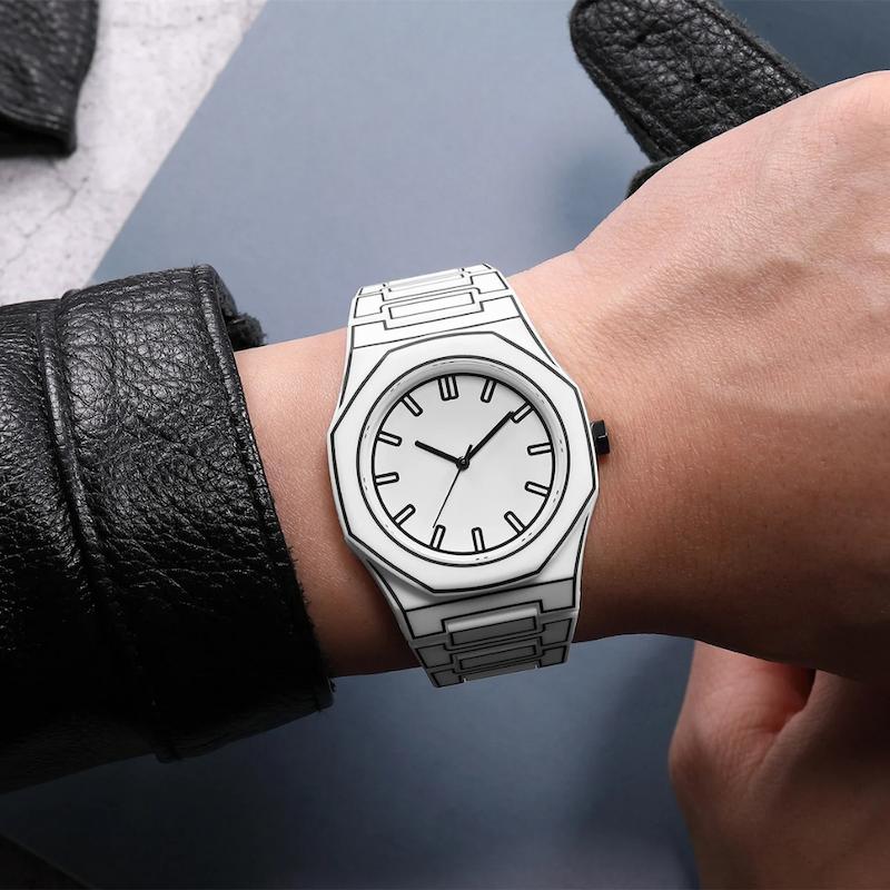 Montre Homme Quartz Minimaliste, Design Épuré