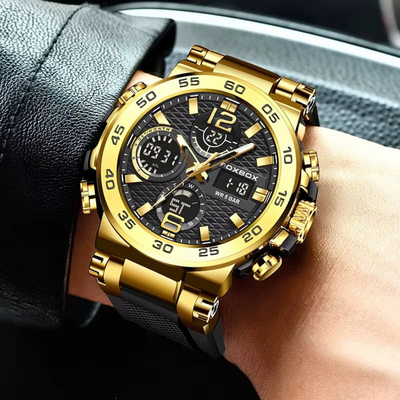 Montre Homme Sport Quartz Luxe 46mm
