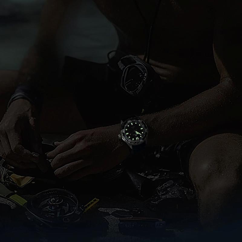 Montre Solaire Homme Plongée, 300M Étanche