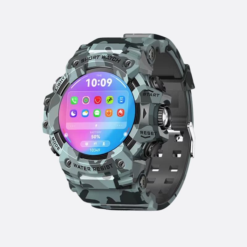 Montre Sport Connectée Homme Écran AMOLED 1,32"