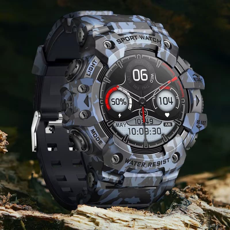 Montre Sport Connectée Homme Écran AMOLED 1,32"