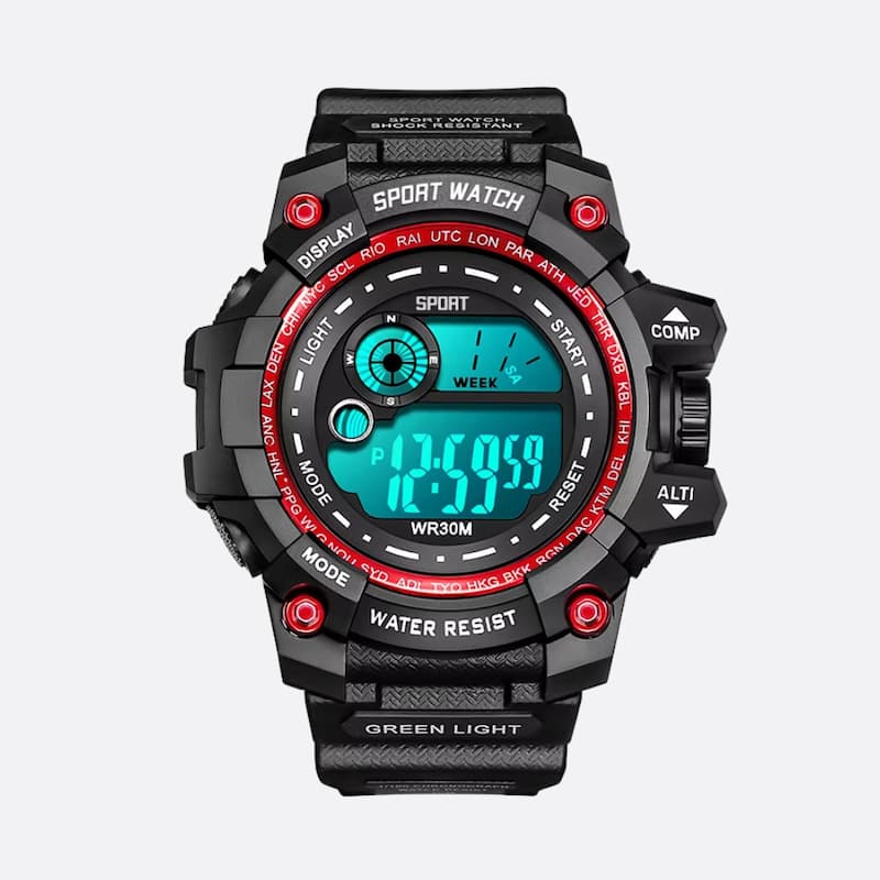 Montre Sport Digitale Homme Style Robuste