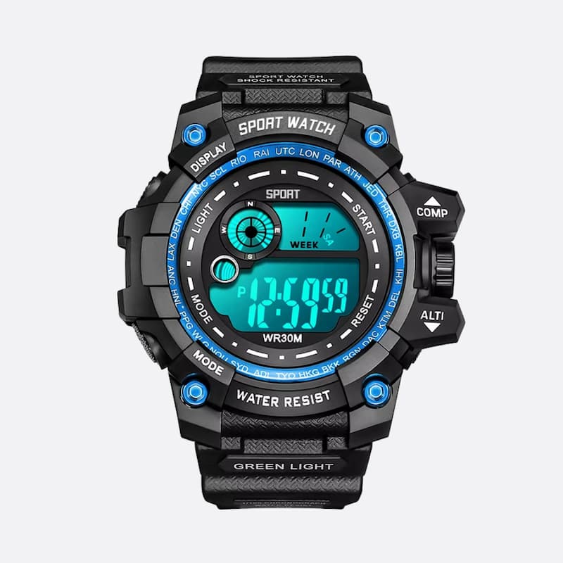 Montre Sport Digitale Homme Style Robuste