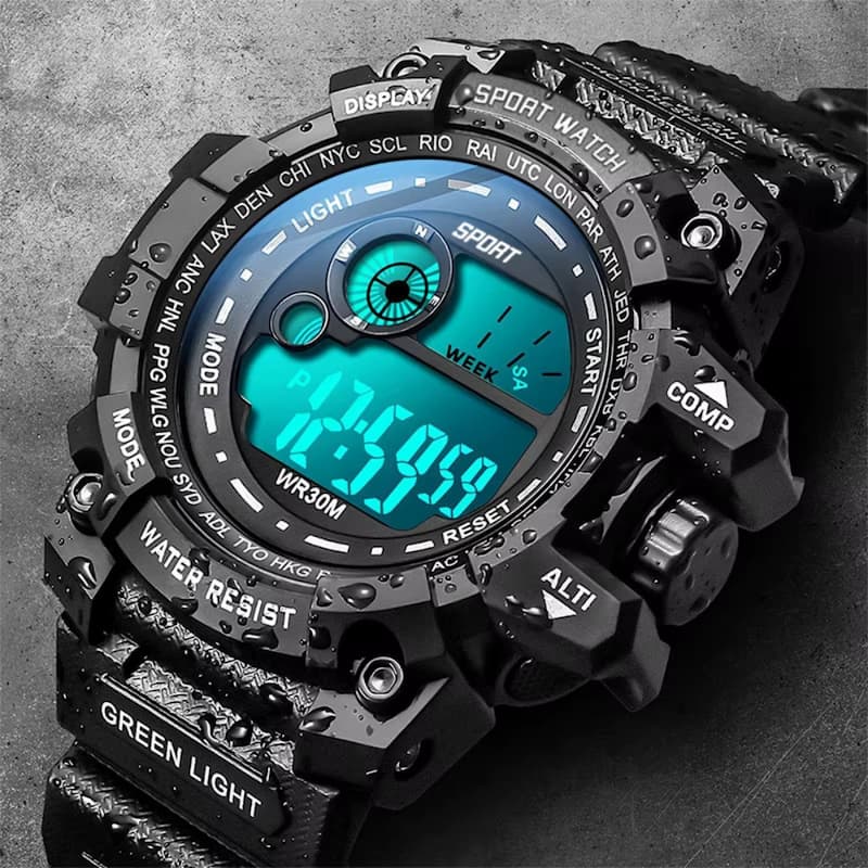 Montre Sport Digitale Homme Style Robuste
