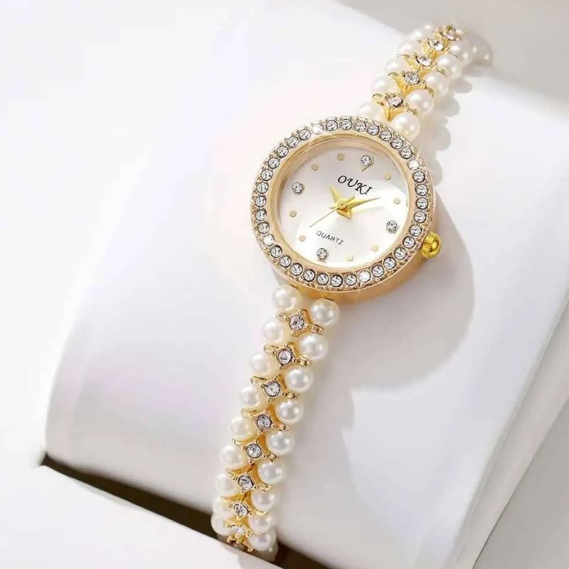 Montre Vintage Femme Bracelet En Perle