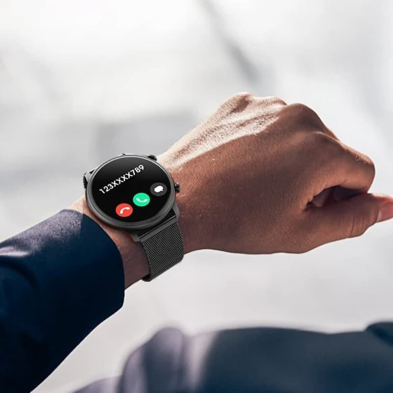 Montre connectée homme écran 1,39" avec appels Bluetooth et suivi santé