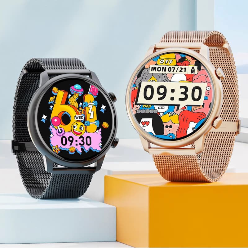 Montre connectée homme écran 1,39" avec appels Bluetooth et suivi santé