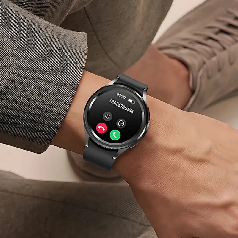 Montre connectée pour homme multifonction avec assistant vocal et suivi santé