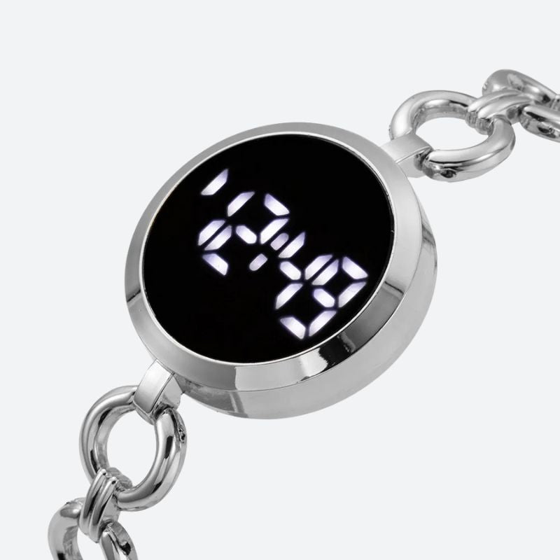 Montre_digitale_femme_Maille_Gourmette_4