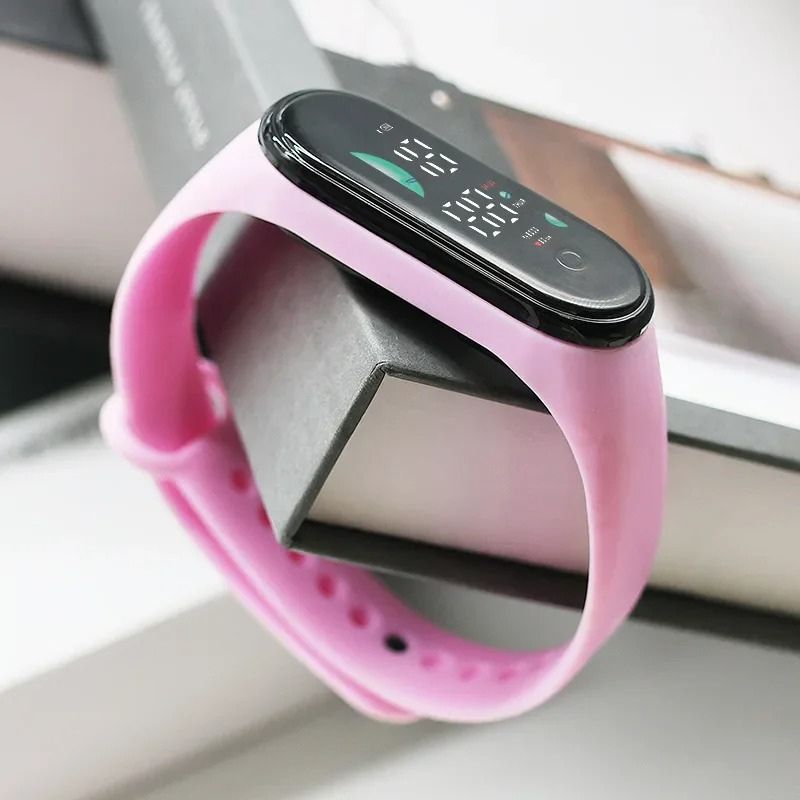 Montre Digitale Femme au Design Minimaliste et Couleur Vitaminée en rose