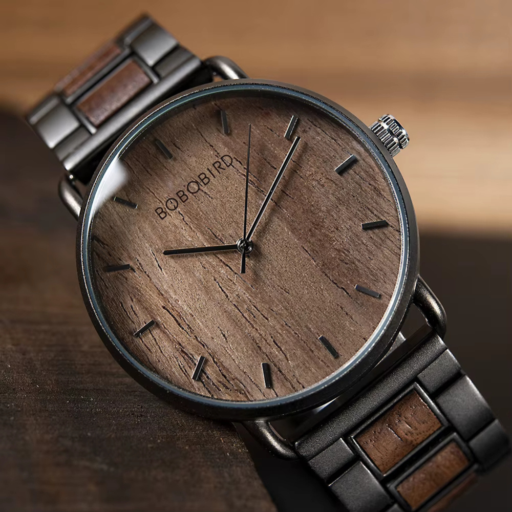 Montre en bois Homme à quartz, Élégance Naturelle