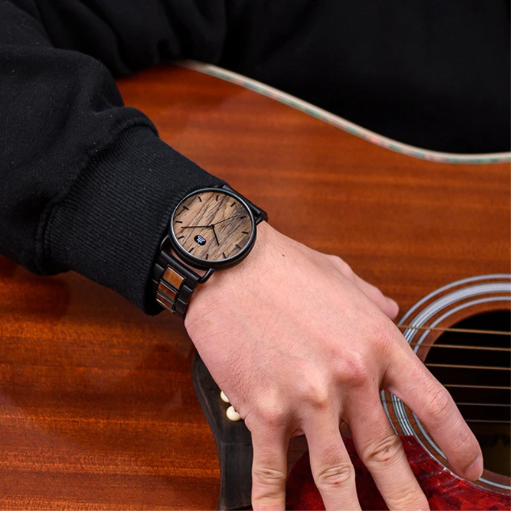Montre en bois Homme à quartz, Élégance Naturelle
