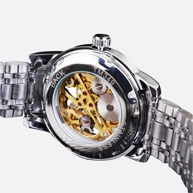 Montre mécanique squelette pour homme
