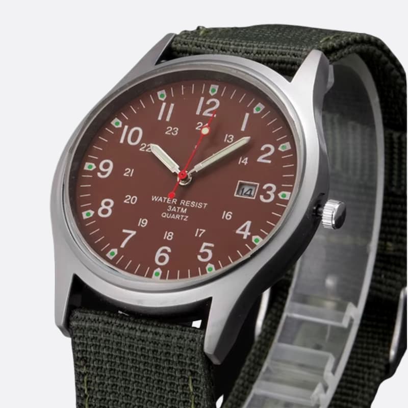 Montre militaire Homme Quartz bracelet Nylon