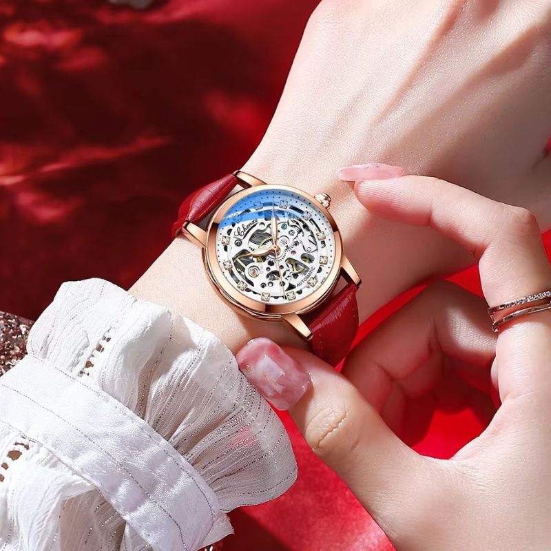Montre_squelette_femme_Étanche_Cuir_5