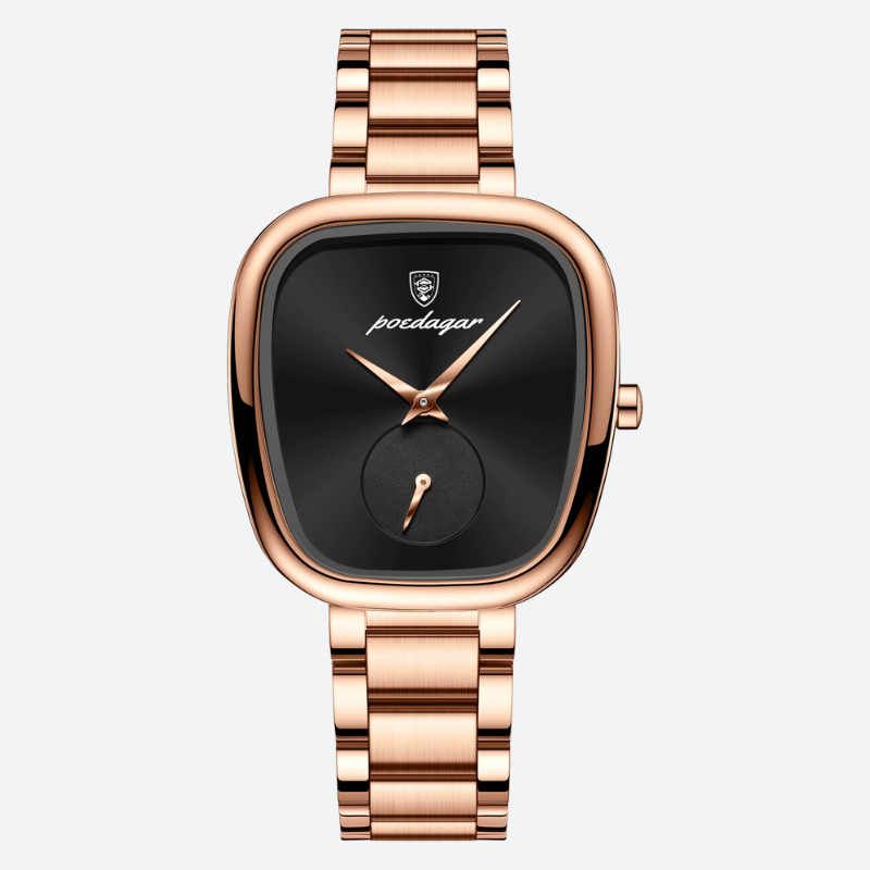 Montre vintage femme étanche doré rose