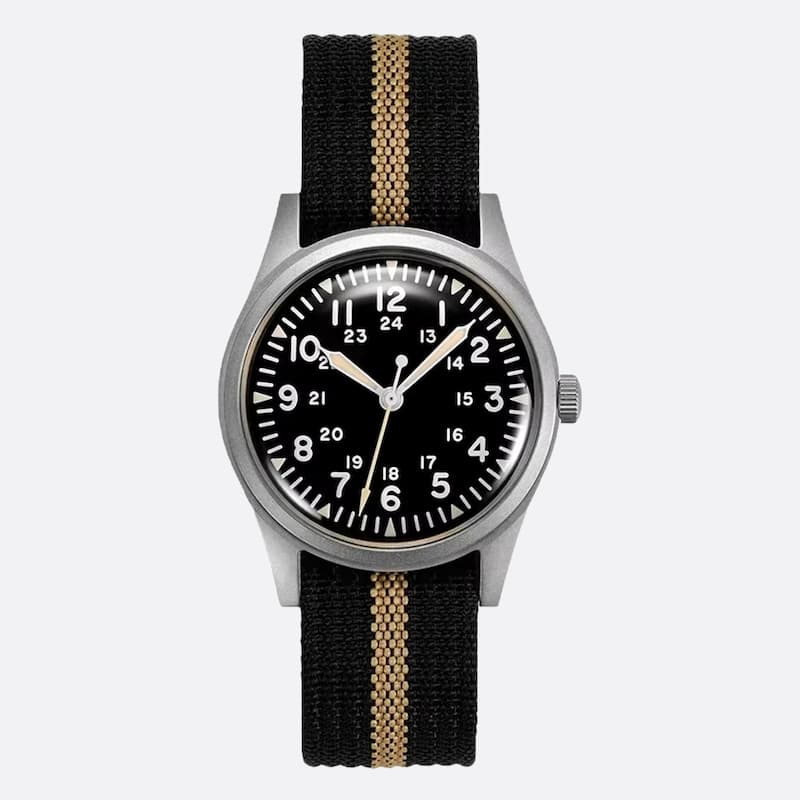 Montre vintage militaire homme quartz, Style Rétro