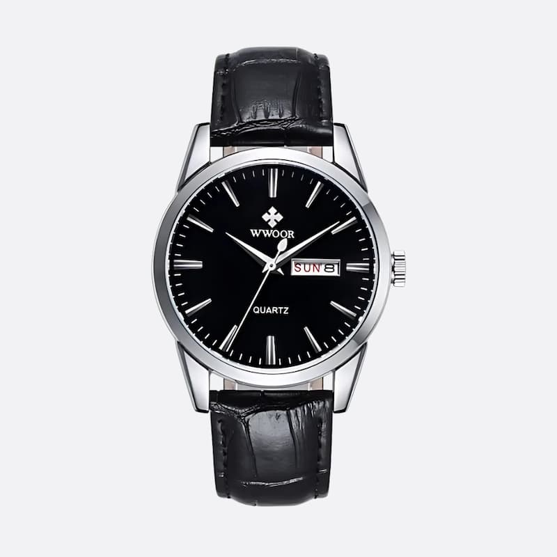 Montre vintage pour Homme Quartz Cuir Marron