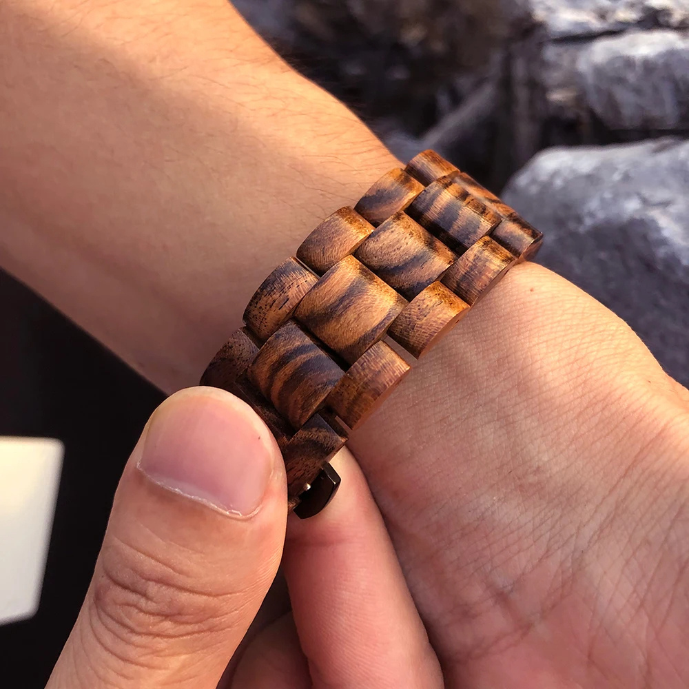 Montre Bois pour Homme, Design Épuré
