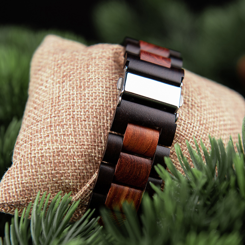 Montre Homme en Bois Viking Noir