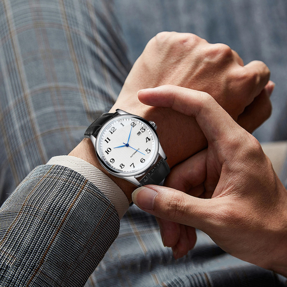Montre Automatique Homme Bracelet Cuir