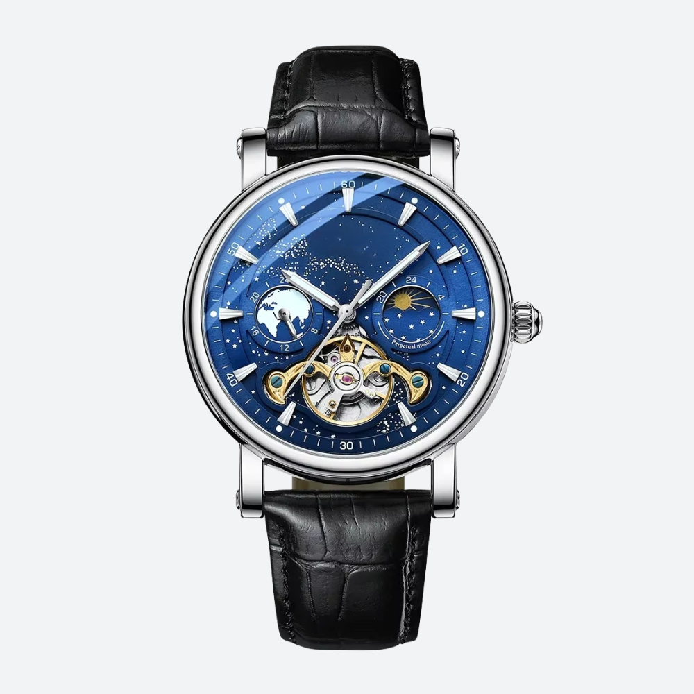 Montre Automatique Homme Design Céleste Lumineux