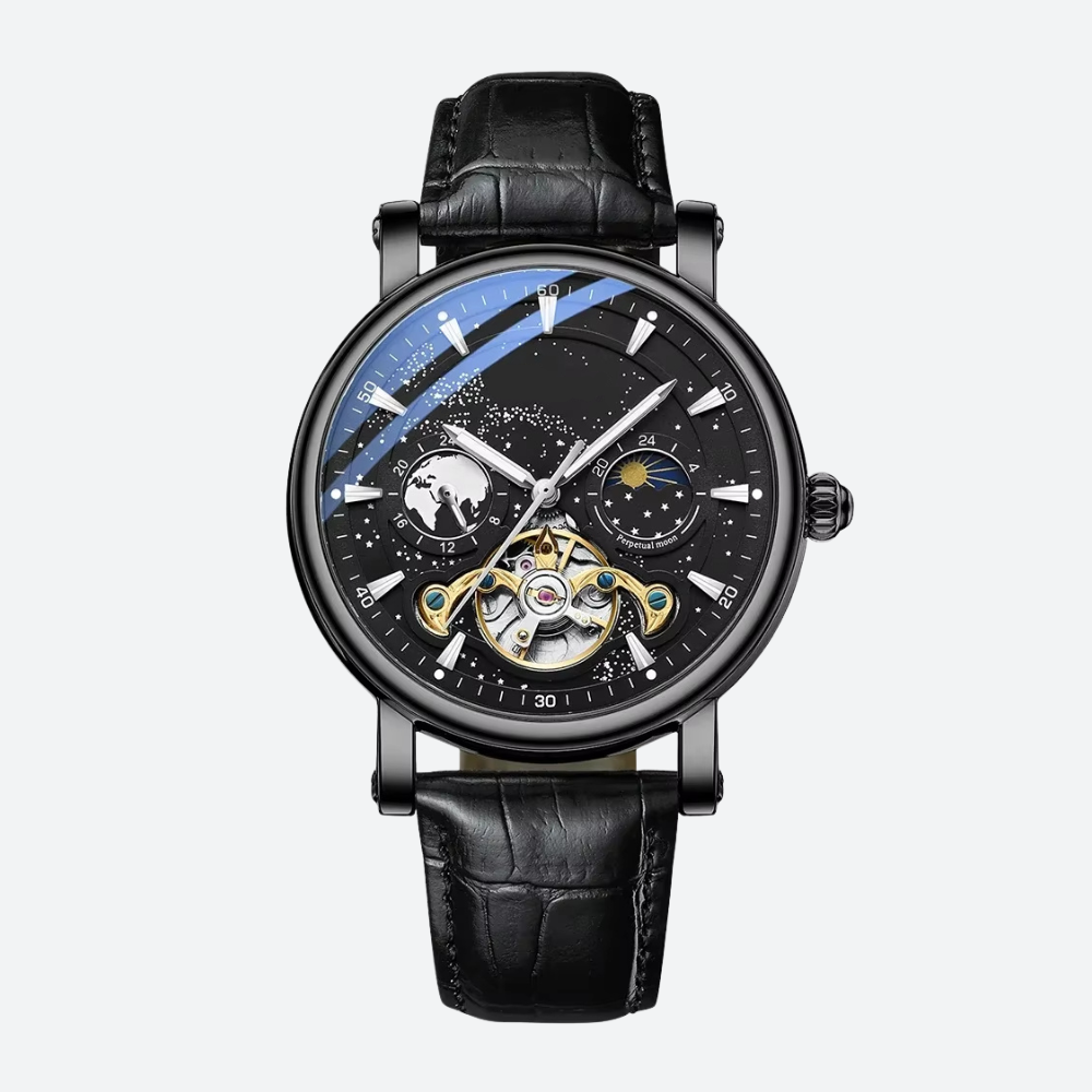 Montre Automatique Homme Design Céleste Lumineux