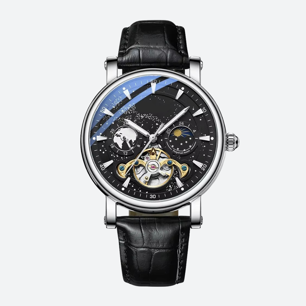 Montre Automatique Homme Design Céleste Lumineux