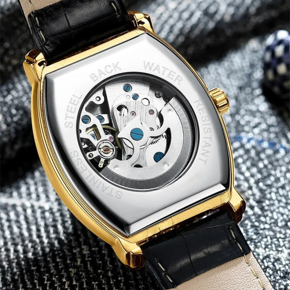 Montre Automatique Homme Tonneau avec Mouvement Apparent