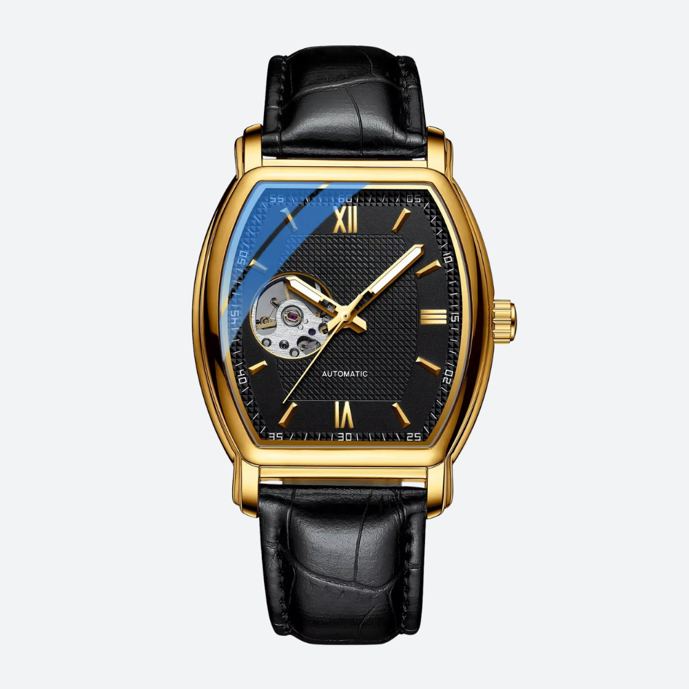 Montre Automatique Homme Tonneau avec Mouvement Apparent