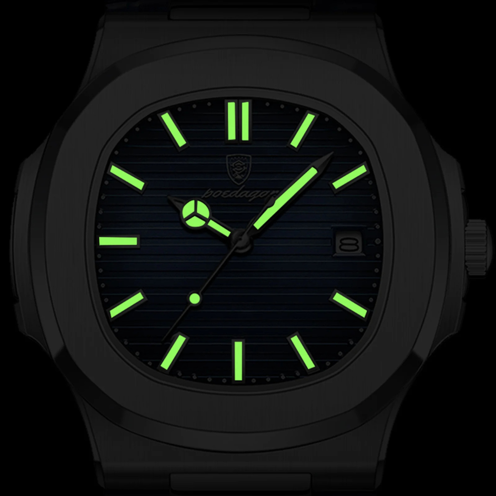 Montre Luxe Homme Style Nautilus Bracelet Cuir
