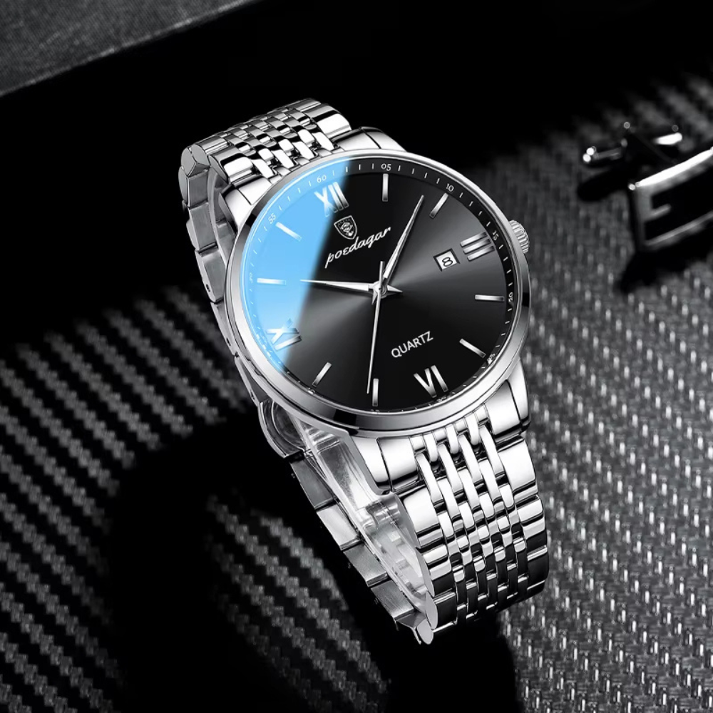 Montre Homme Ultra-Fine en Acier, Design Minimaliste